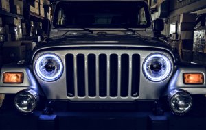 Jeep Wrangler TJ Halo Kit - ORACLE Lighting - LED Waterproof - White - `97-`06